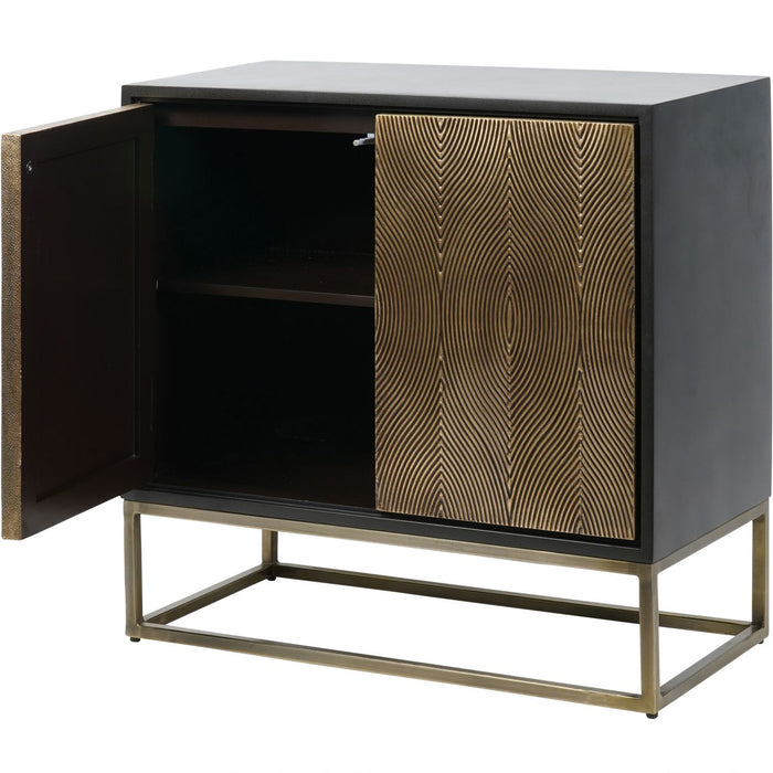 Izabella Embossed 2 Door Cabinet Sideboard