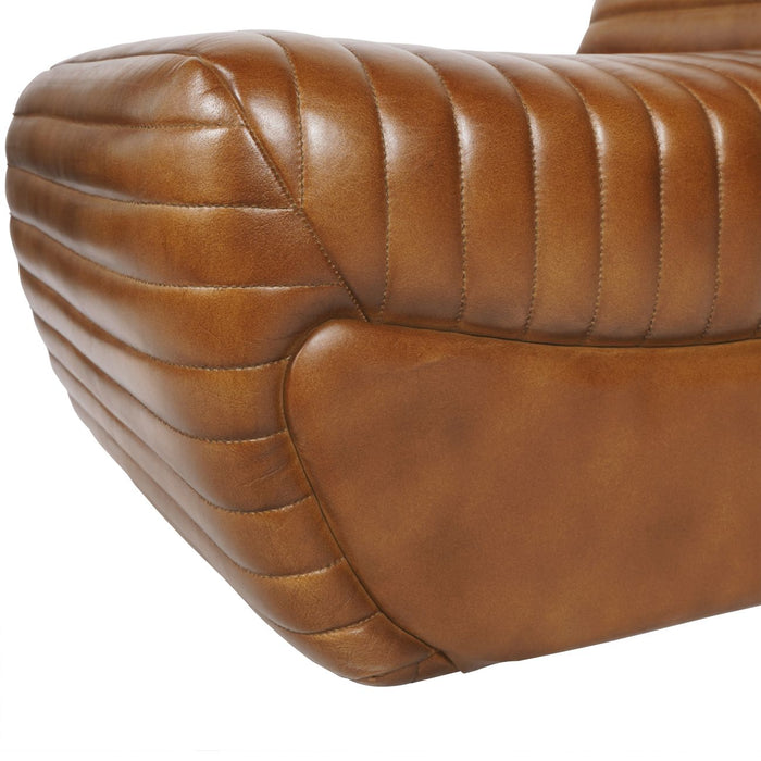 Trinity Leather Occasional Chair in Cognac