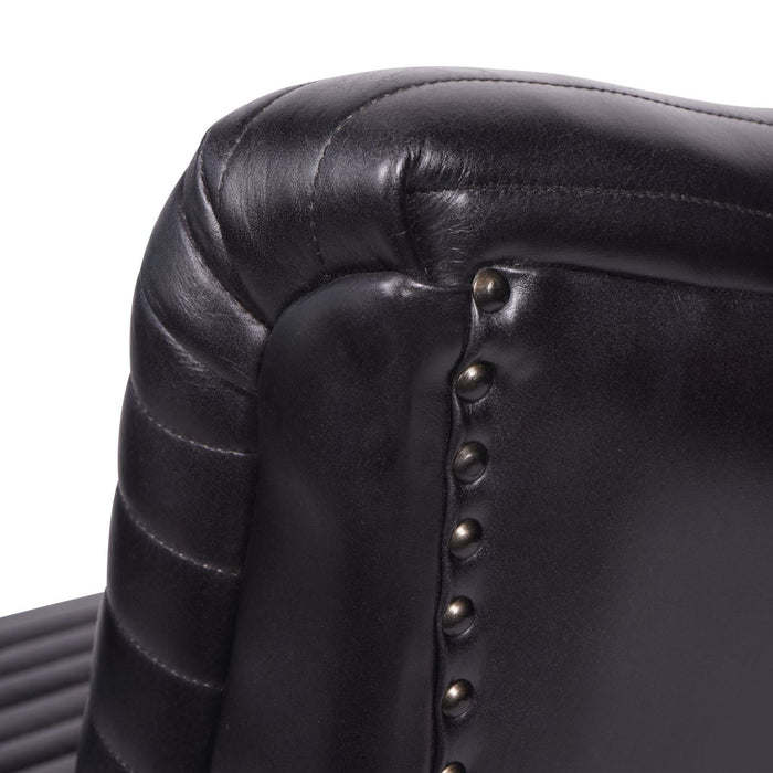 Trinity Occasional Leather Chair in Charcoal