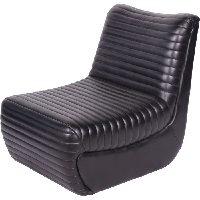 Trinity Occasional Leather Chair in Charcoal