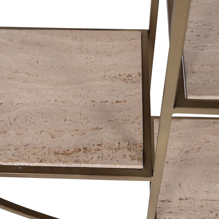 Clifton Light Travertine Shelves 160cm