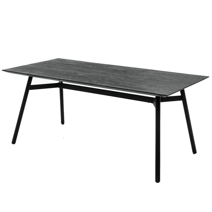 Bronks Black Acacia Fixed Dining Table 180cm