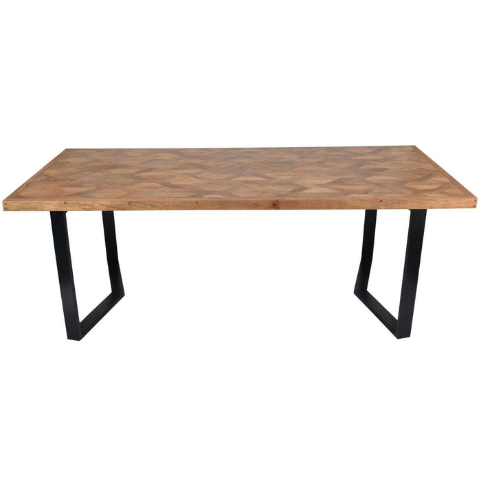 Marston II Geometric Wooden Dining Table 220cm