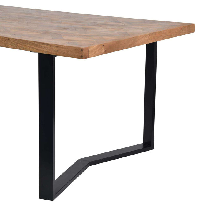 Marston II Geometric Wooden Dining Table 220cm