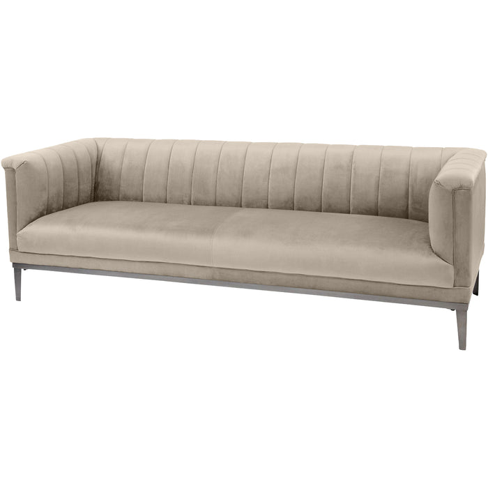 Belgravia Mink Three Seater Ribbed Sofa