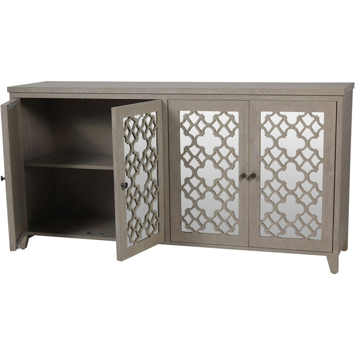 Laura Ashley Grey Greystead Wooden Mirrored Sideboard