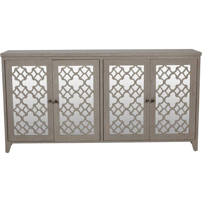 Laura Ashley Grey Greystead Wooden Mirrored Sideboard