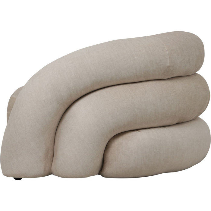 Casa Upholstered Curved Snug Chair Cream