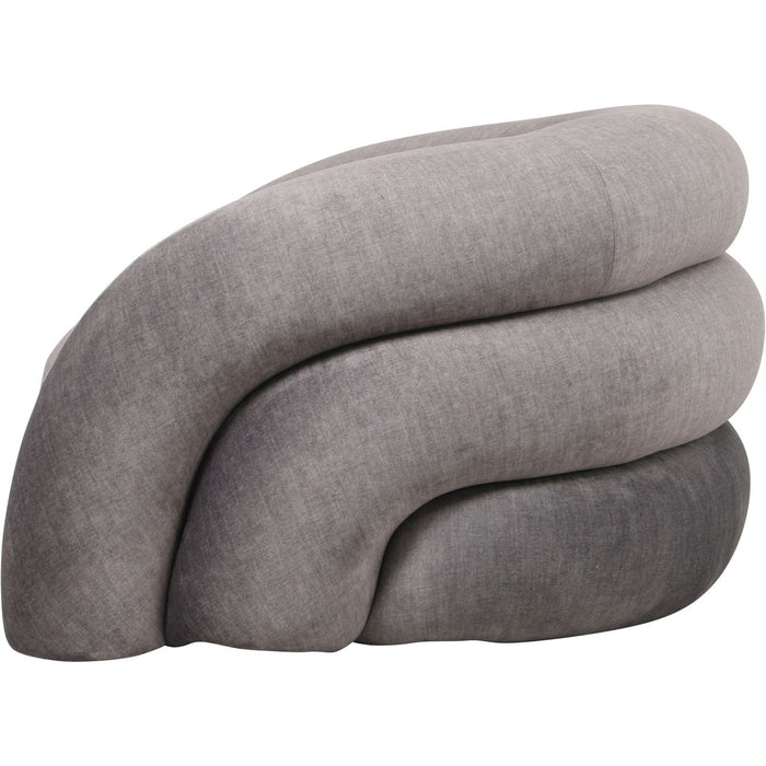 Casa Upholstered Curved Snug Chair Grey