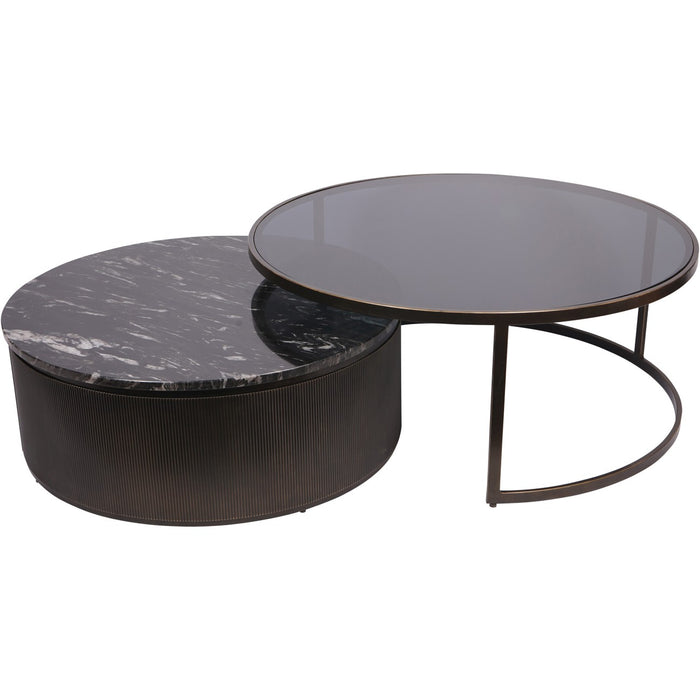 Belvedere Black Set of 2 Nesting Coffee Tables