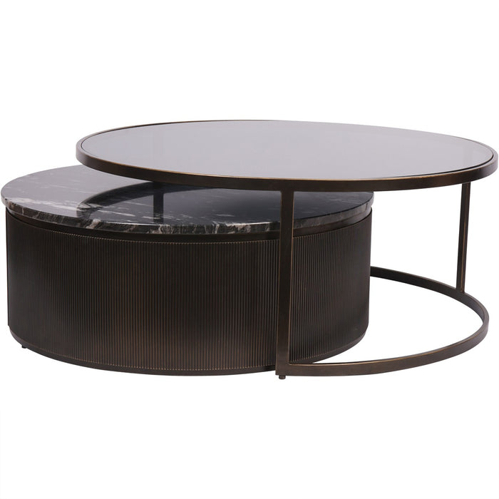 Belvedere Black Set of 2 Nesting Coffee Tables