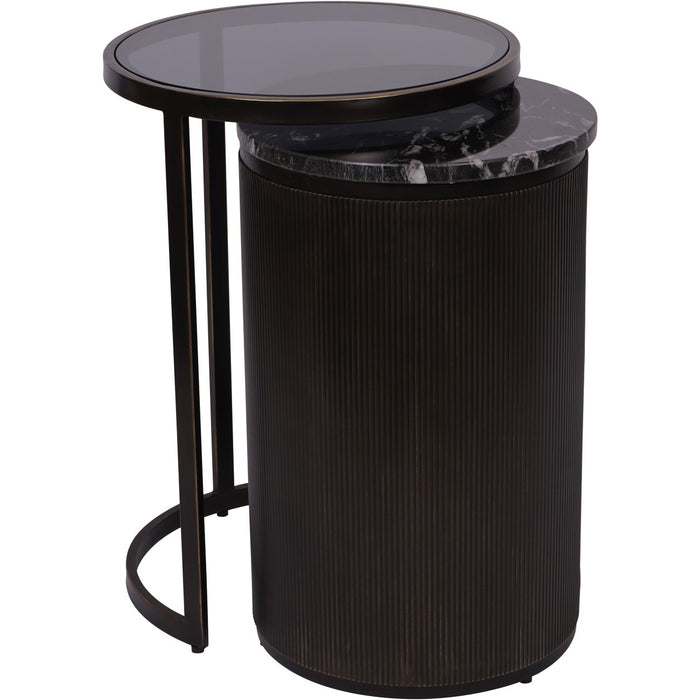 Belvedere Black Set of 2 Nesting Side Tables