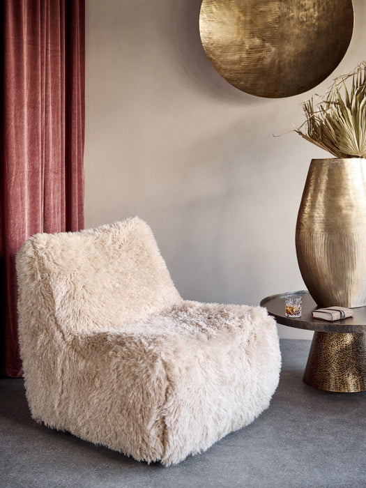 Wallace Faux Sheepskin Occasional Chair on Swivel Base