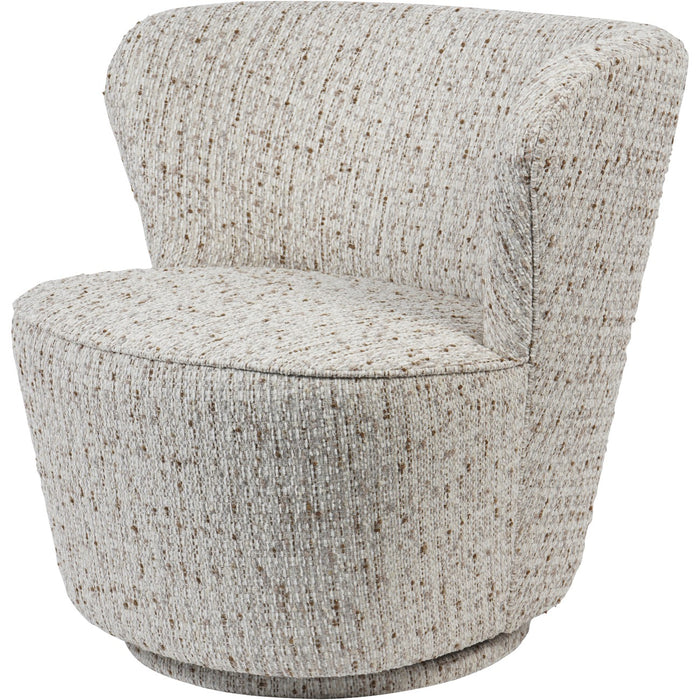 Roehampton Textured Slub Swivel Chair Natural