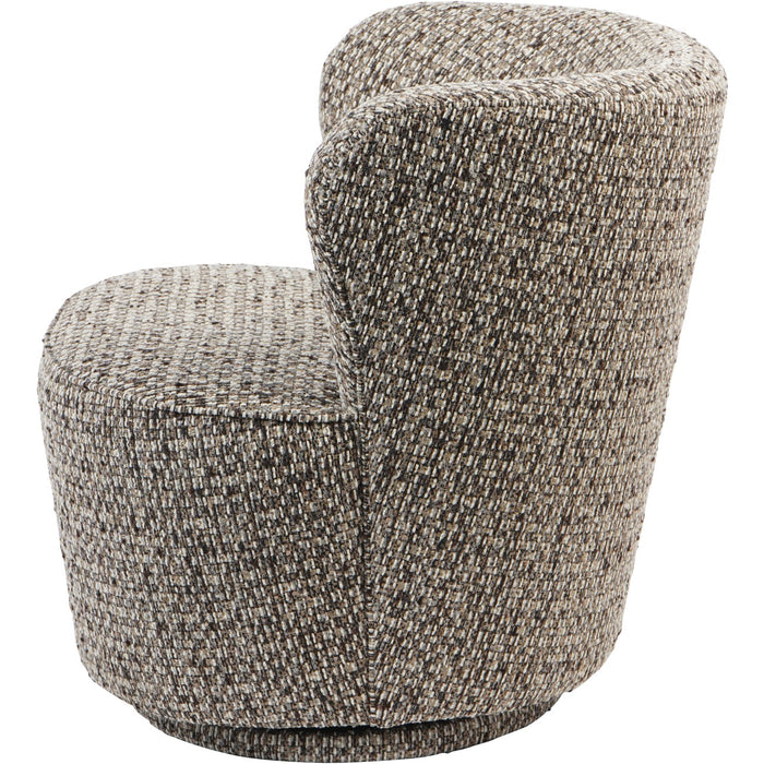 Roehampton Textured Slub Swivel Chair Mocha