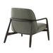 Egerton Occasional Chair With Wooden Arms Green Fabric - Modern Home Interiors