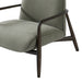 Egerton Occasional Chair With Wooden Arms Green Fabric - Modern Home Interiors