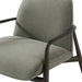 Egerton Occasional Chair With Wooden Arms Green Fabric - Modern Home Interiors