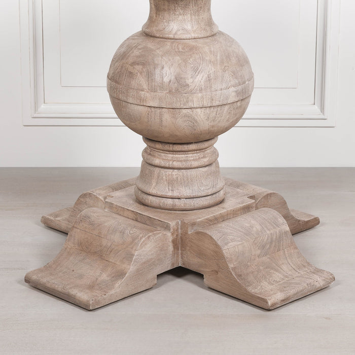 Rustic Acacia Round Ball 139cm Dining Table