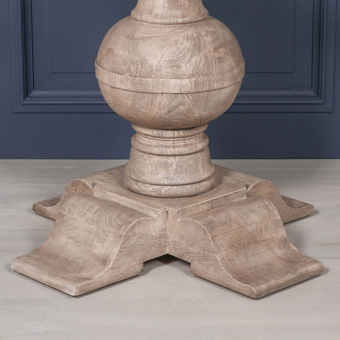 Rustic Acacia Round Ball 139cm Dining Table
