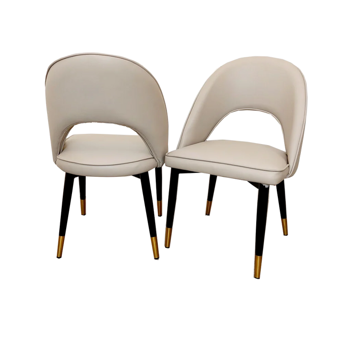 Astra Dining Chair - Beige Leather