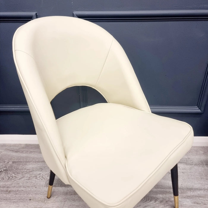 Astra Dining Chair - Cream Leather