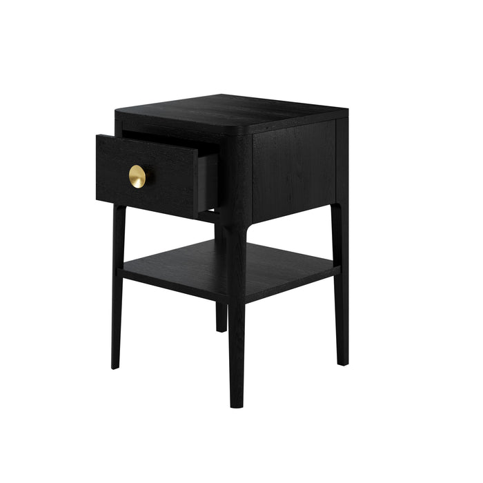 Abberley Bedside | Black 1 Drawer