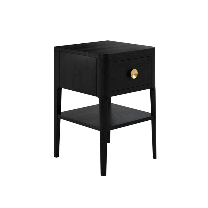 Abberley Bedside | Black 1 Drawer