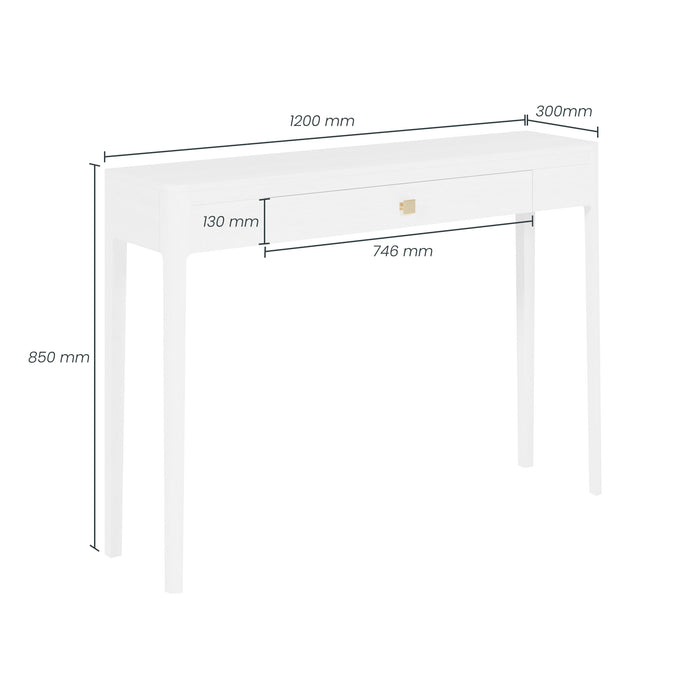 Abberley Console | White 1 Drawer