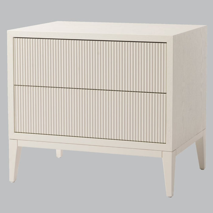 Aster White Wide Bedside