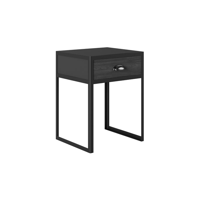 Grafton Bedside Table | Black 1 Drawer