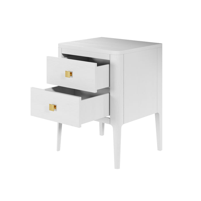 Abberley Bedside | White 2 Drawers