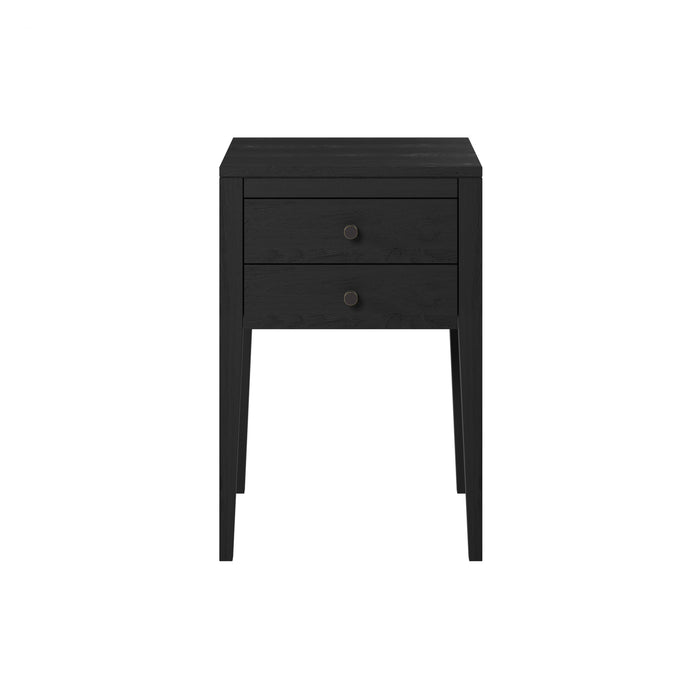 Radford Bedside | Black 2 Drawer