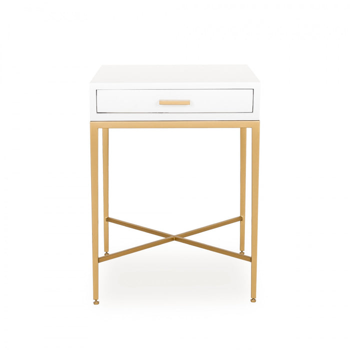 Berkeley Bedside | White 1 Drawer