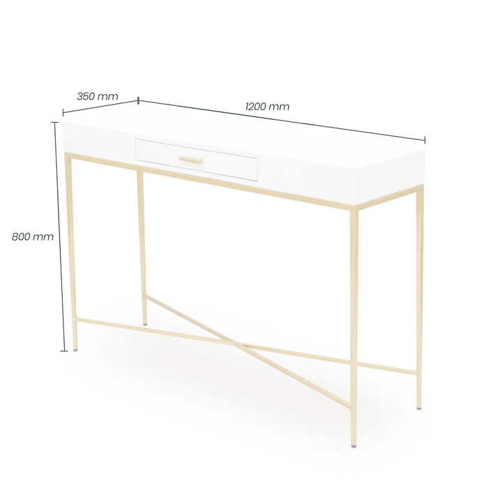 Berkeley Console | White 1 Drawer