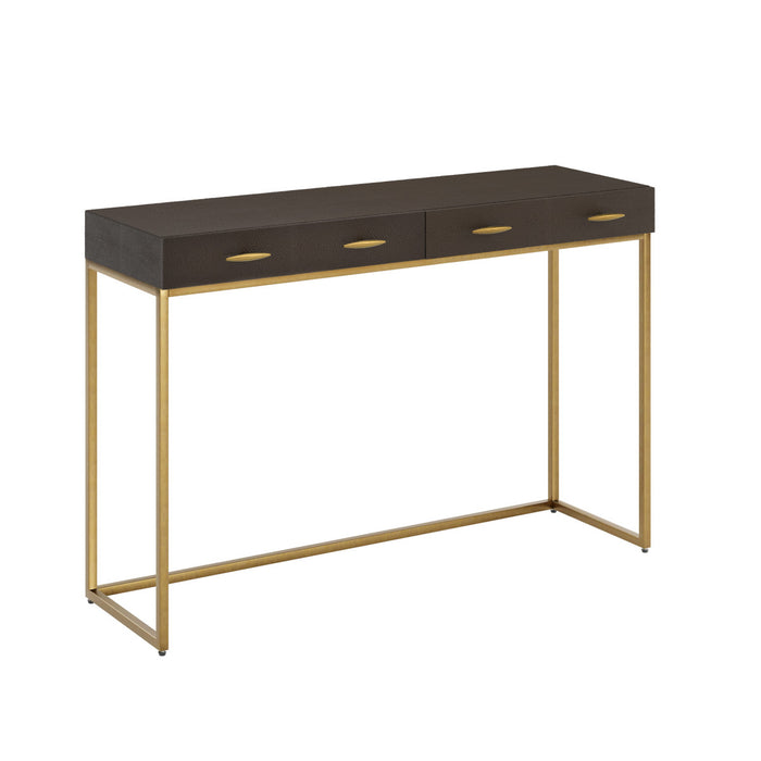 Hampton Console | Brown Shagreen