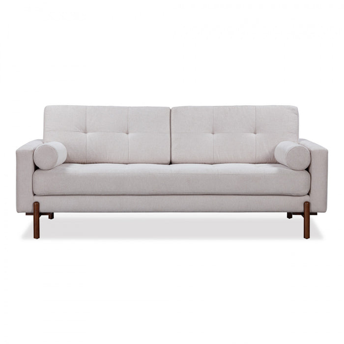 Candover Sofa | Neutral Textured Fabric with Wooden Legs