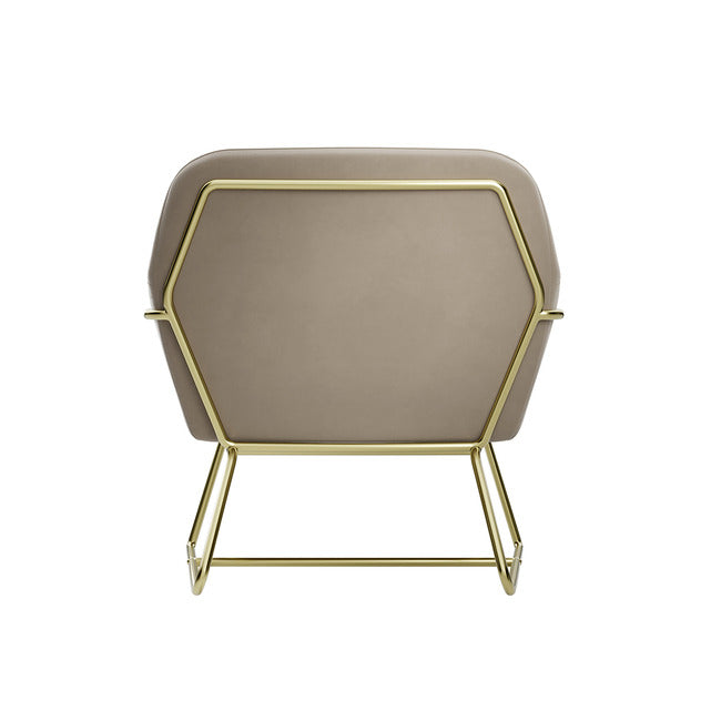 Charles Beige Velvet Armchair