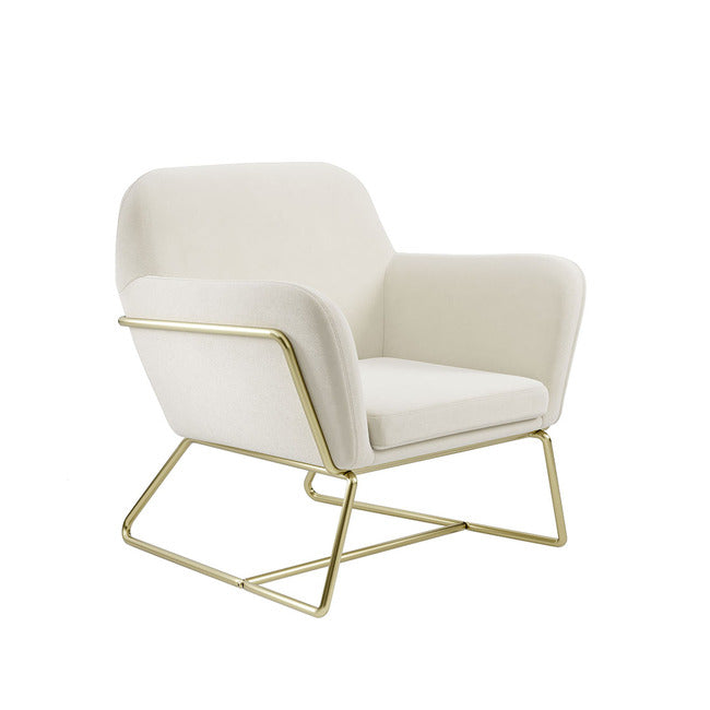 Charles Cream Velvet Armchair