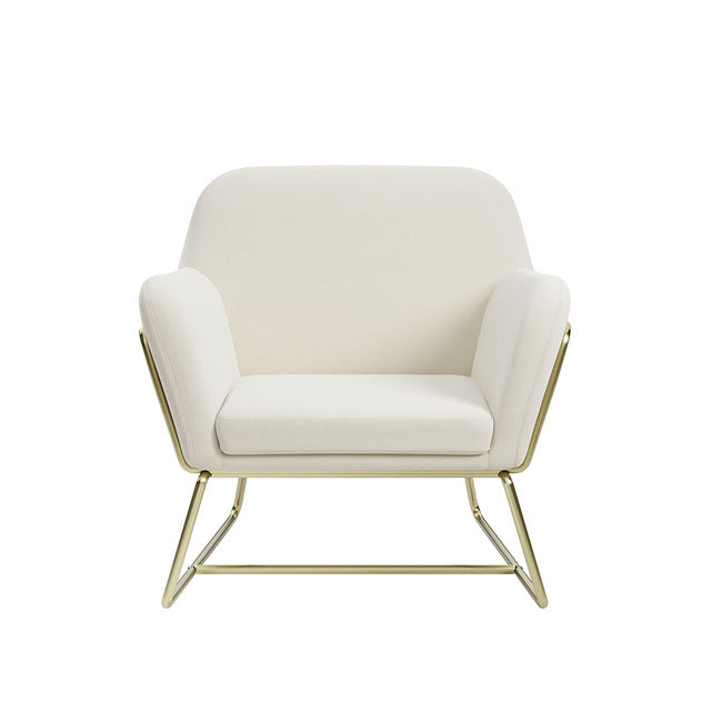 Charles Cream Velvet Armchair