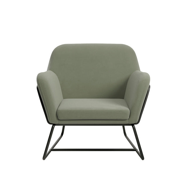 Charles Sage Green Velvet Armchair