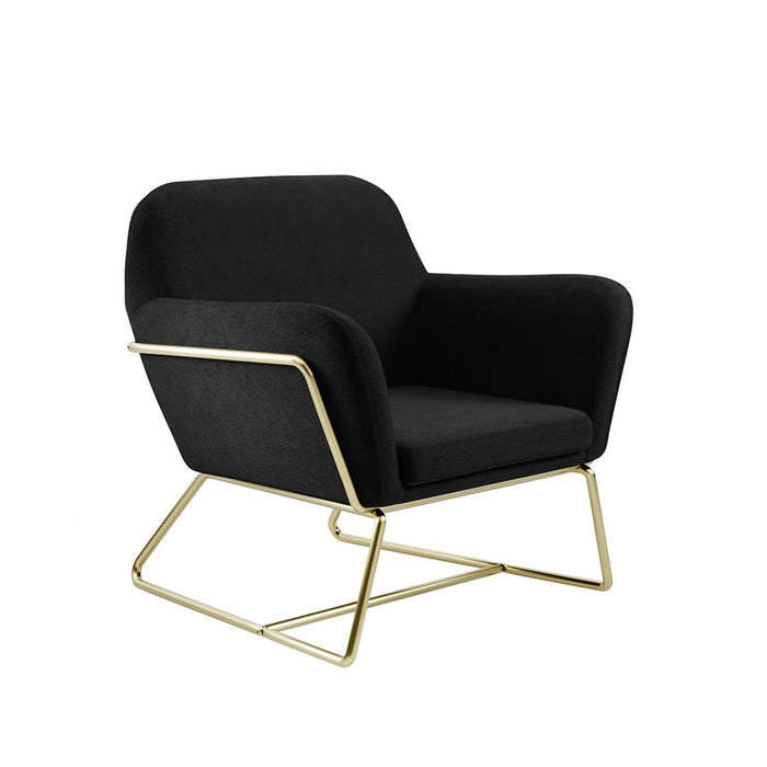 Charles Black Velvet Armchair