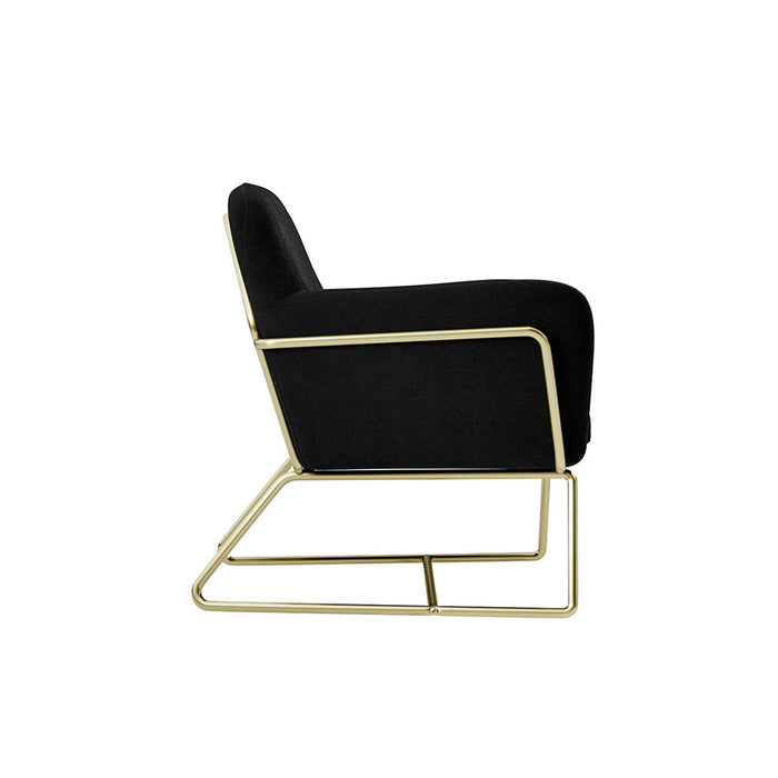 Charles Black Velvet Armchair