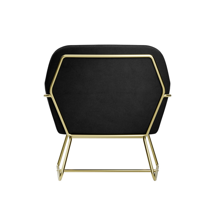 Charles Black Velvet Armchair