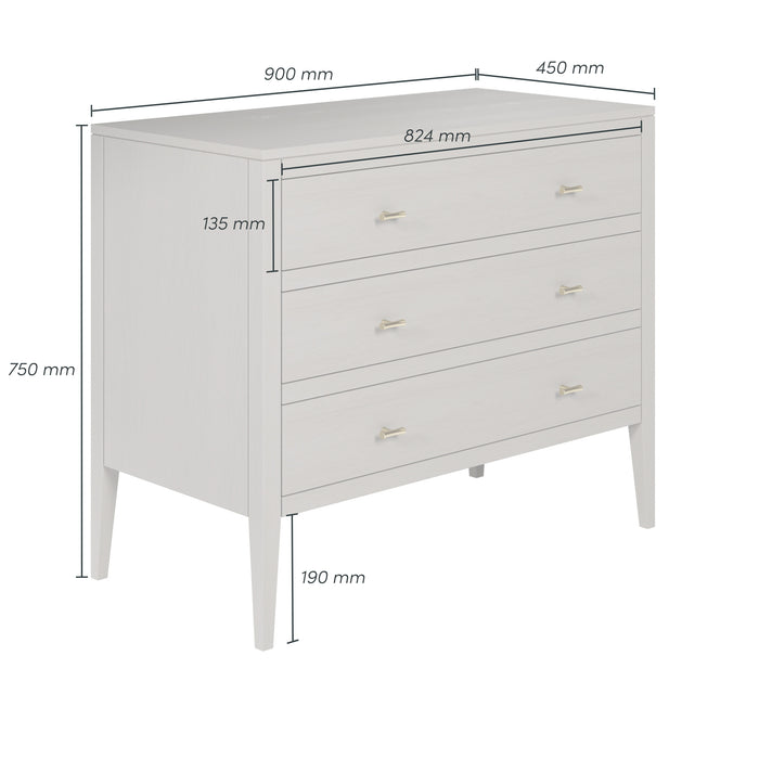 Radford Chest of Drawers | Grey 3 Drawers