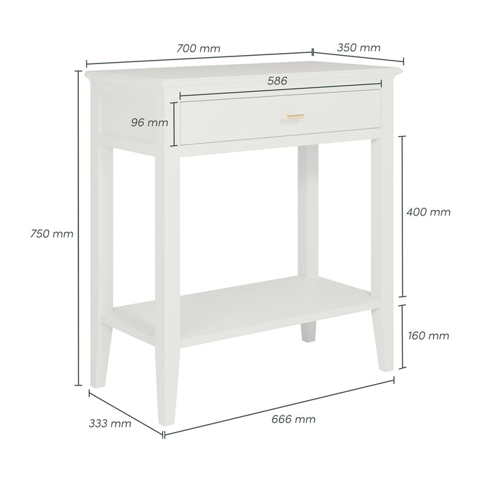 Chilworth Console | Grey 1 Drawer