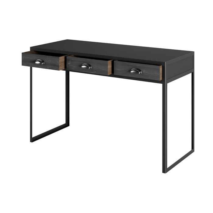 Grafton Desk | Black 3 Drawer