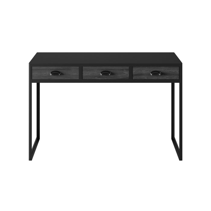 Grafton Desk | Black 3 Drawer