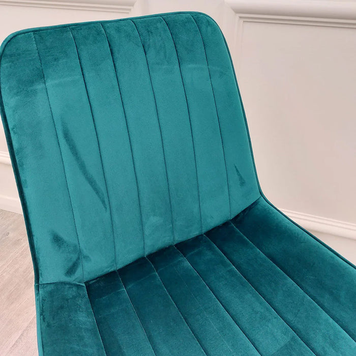 Dido Velvet Dining Chair - Teal