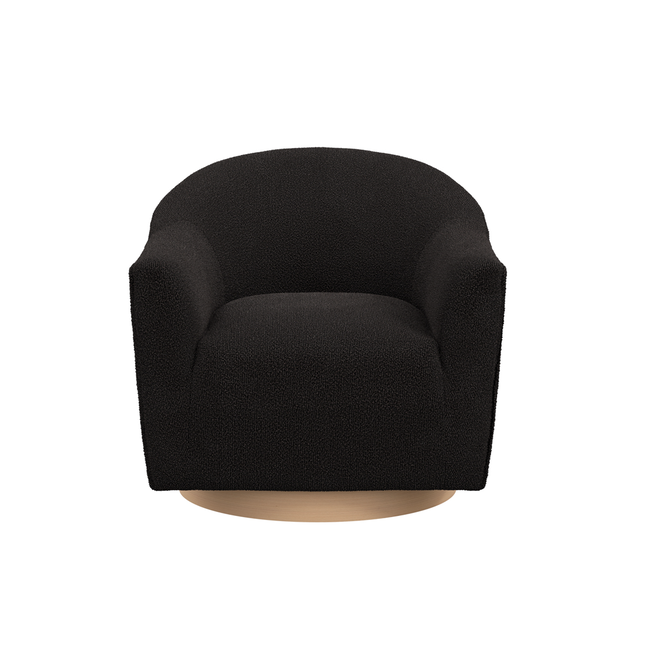 Daphne Black Boucle Gold Tub Chair